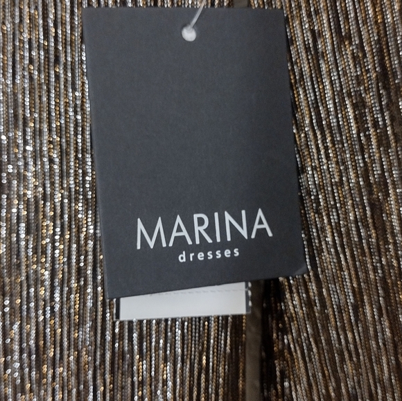 Marina Elegant Metallic Dress - Picture 8 of 9